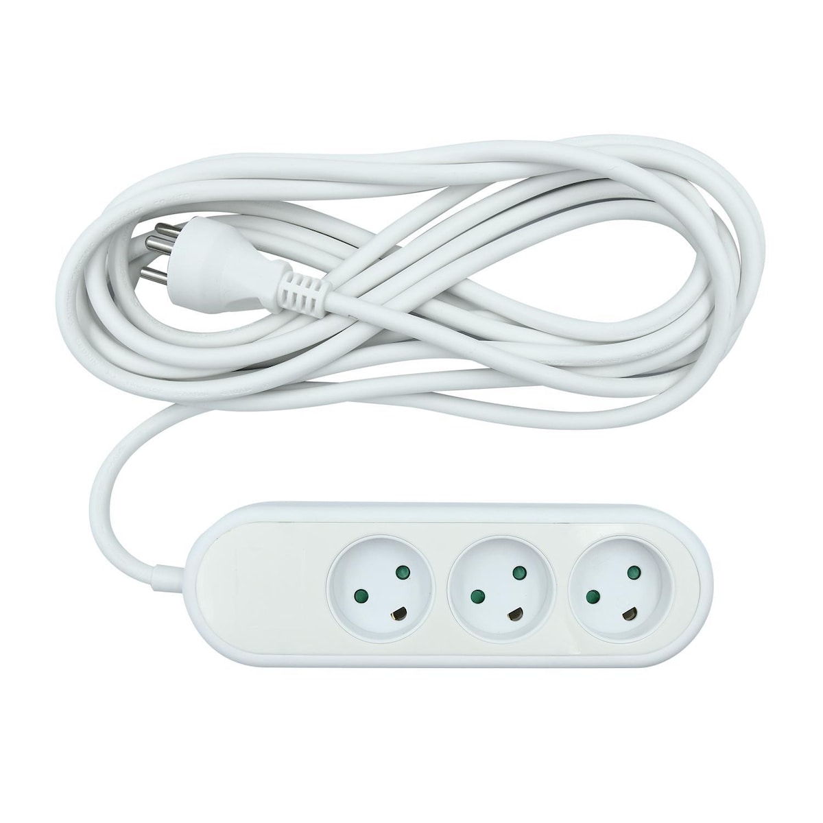 Nordic Quality Power 3-veis stikkontakt jordet (D), 5m