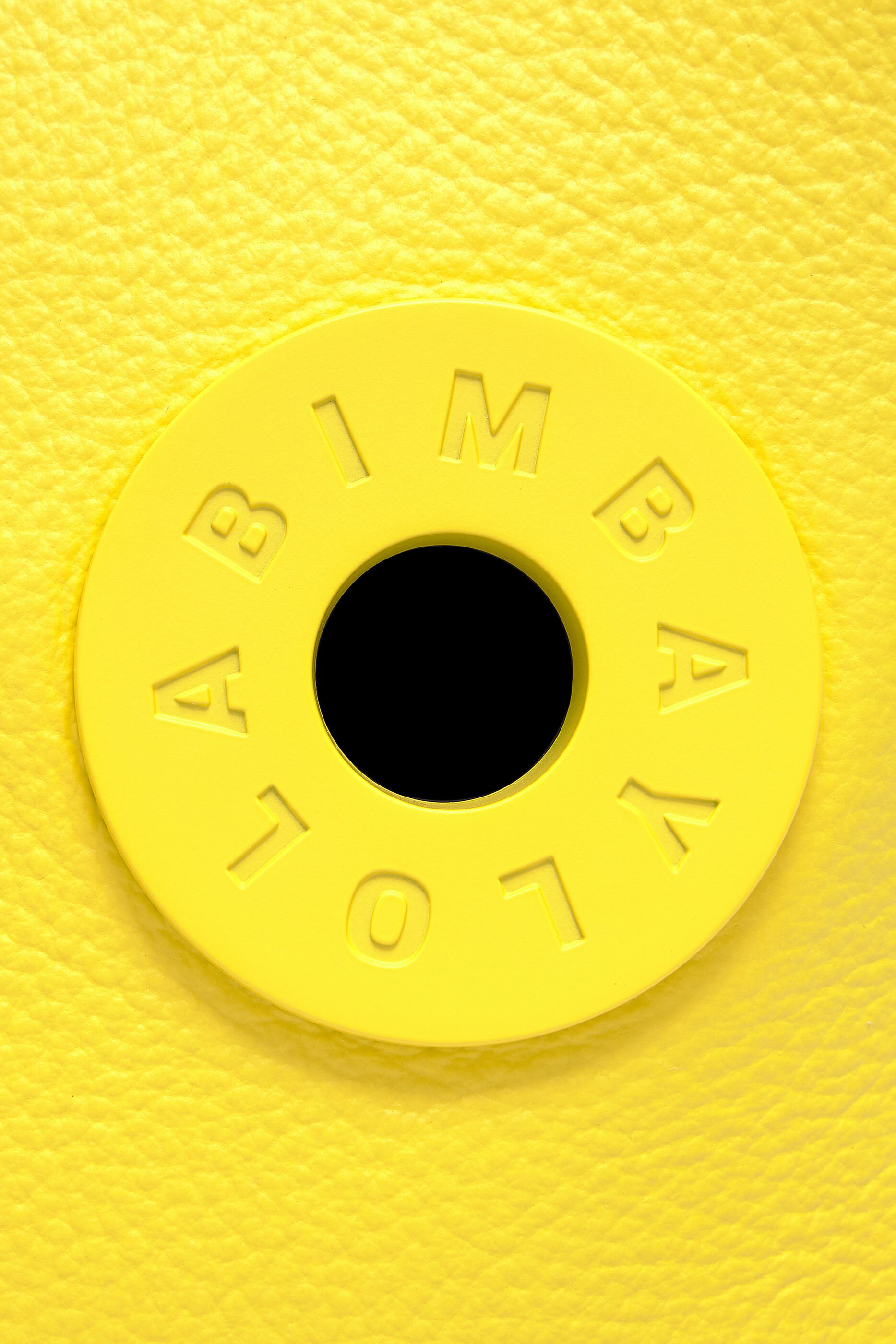 Bolsa trapezoidal de couro amarelo tamanho P