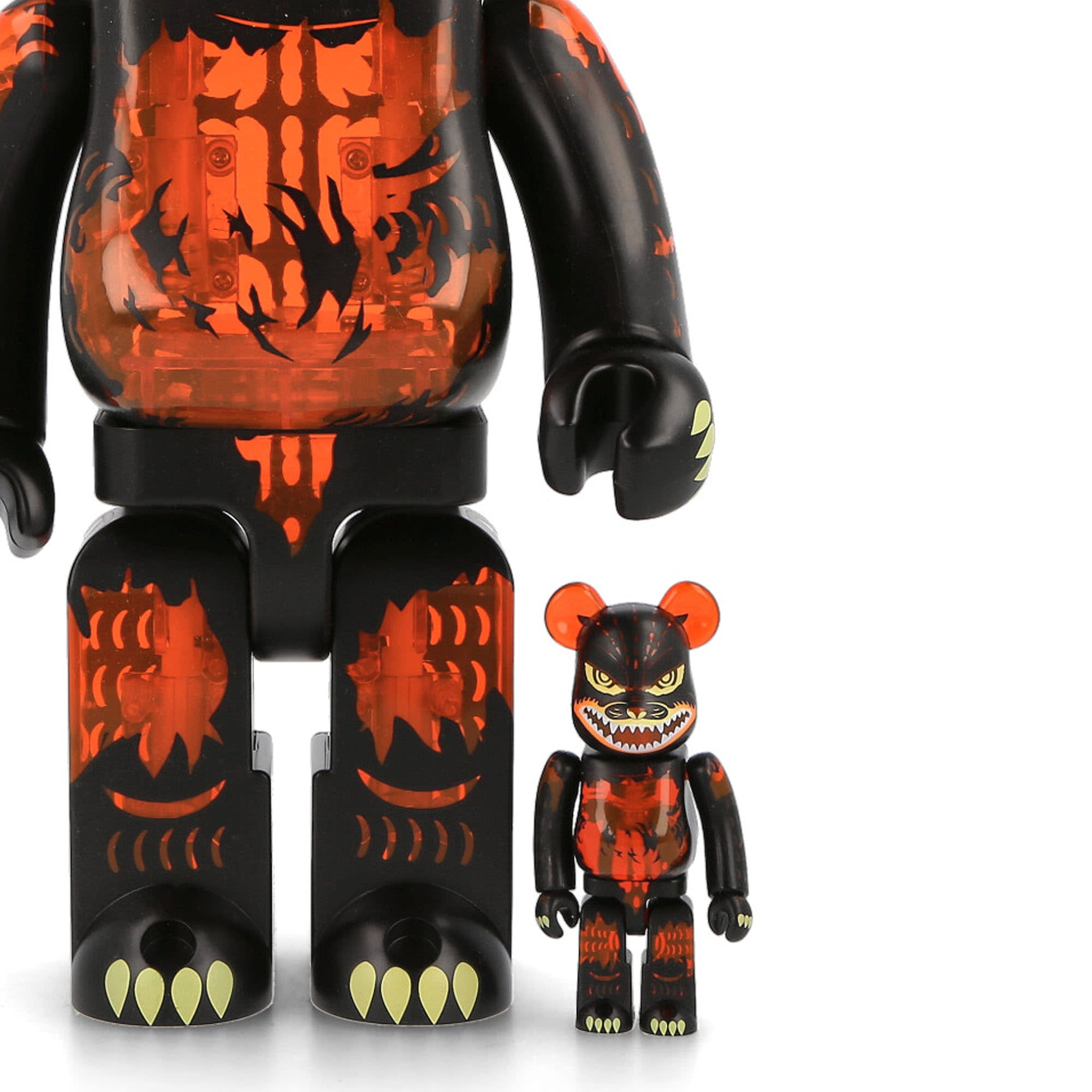 Medicom<br>Be@rbrick Godzilla Meltdown: Clear Orange Version 400% + 100%