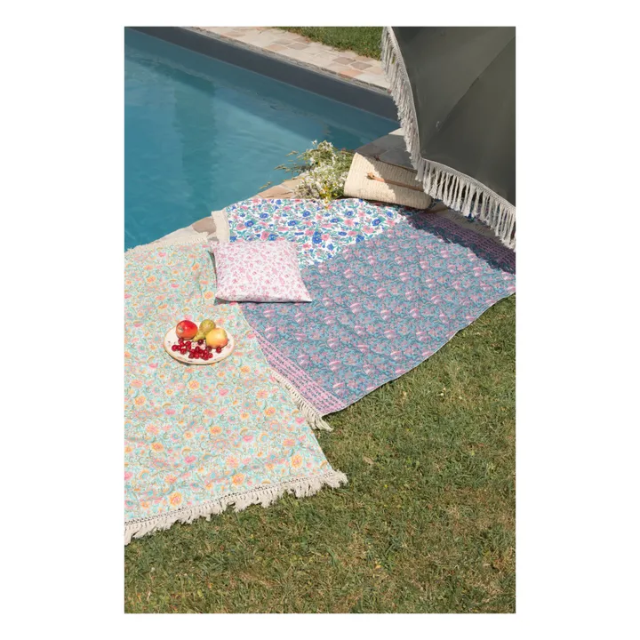 Louise Misha Serviette de plage Lana en coton bio | Bleu