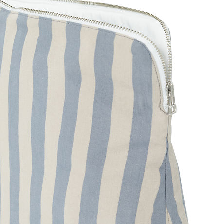 Studio Feder Toilettaske - Celia - Cotton - Pale Blue Stripe