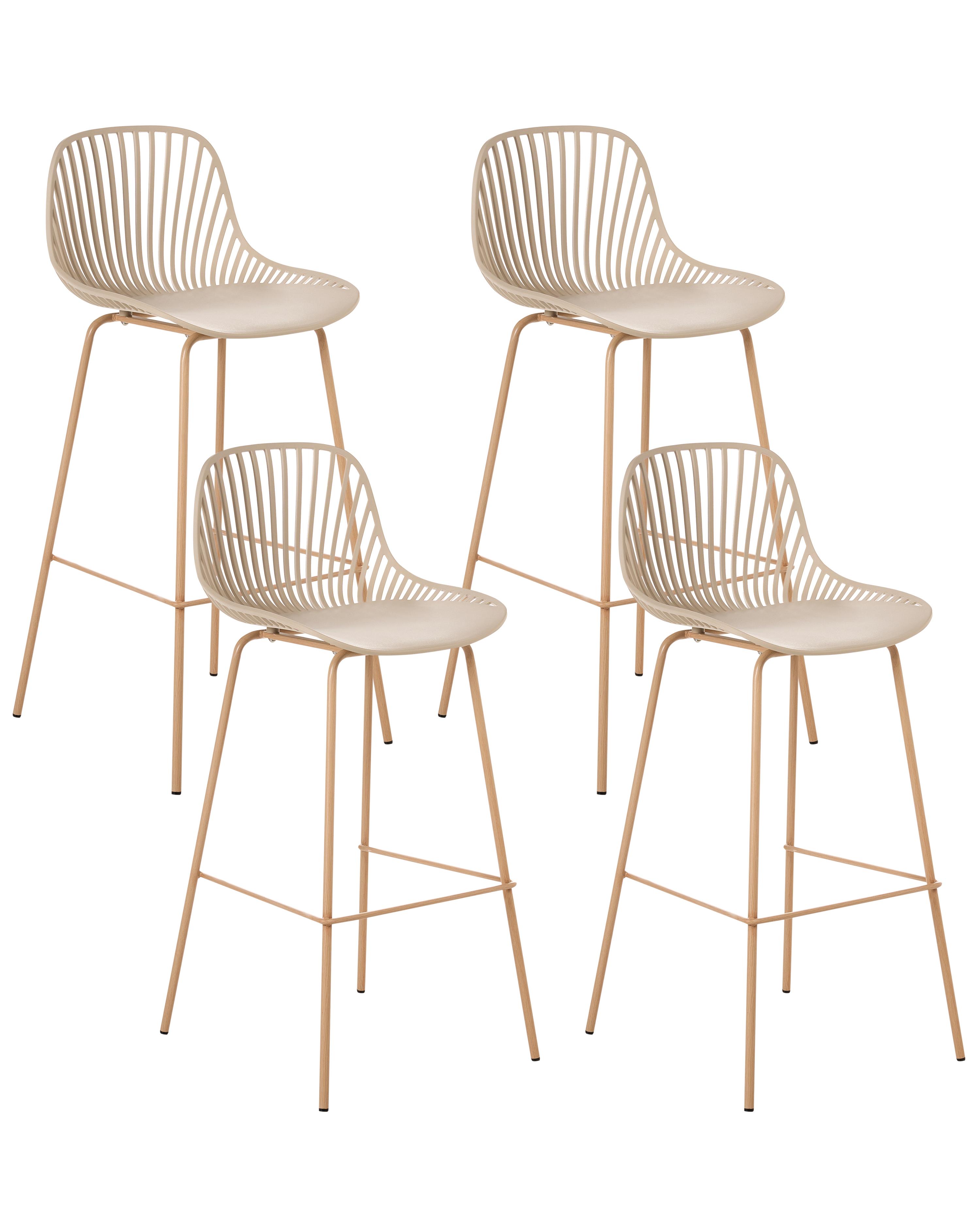 Set van 4 barstoelen KLEVE Beige