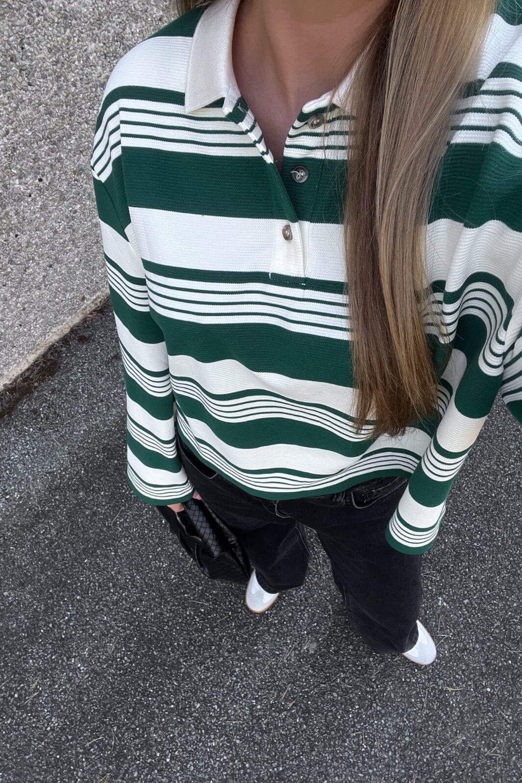 Noella Lynlee Polo 13520001 1340 green offwhite stripe