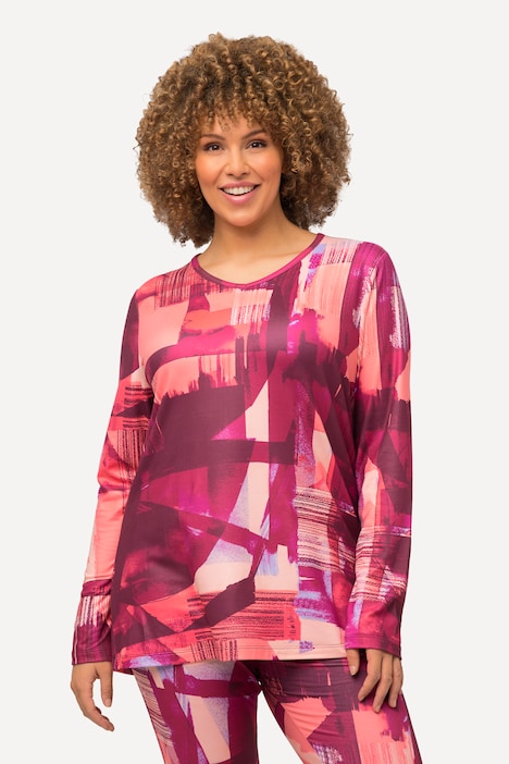 Ski-Funktionsshirt, Loop, V-Ausschnitt, Langarm, recycelt