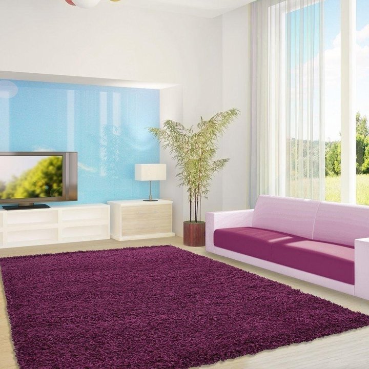 Hoogpolig vloerkleed - Life Paars