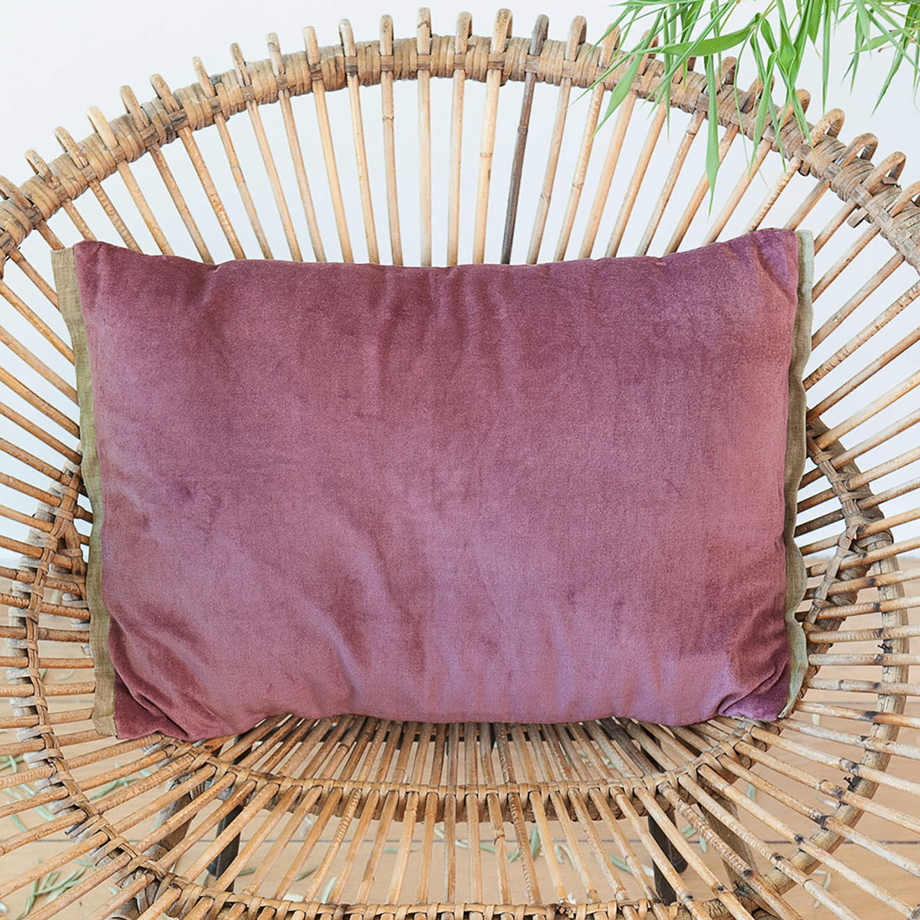 En Fil d'Indienne Housse de coussin Goa rubis - 35x50 cm