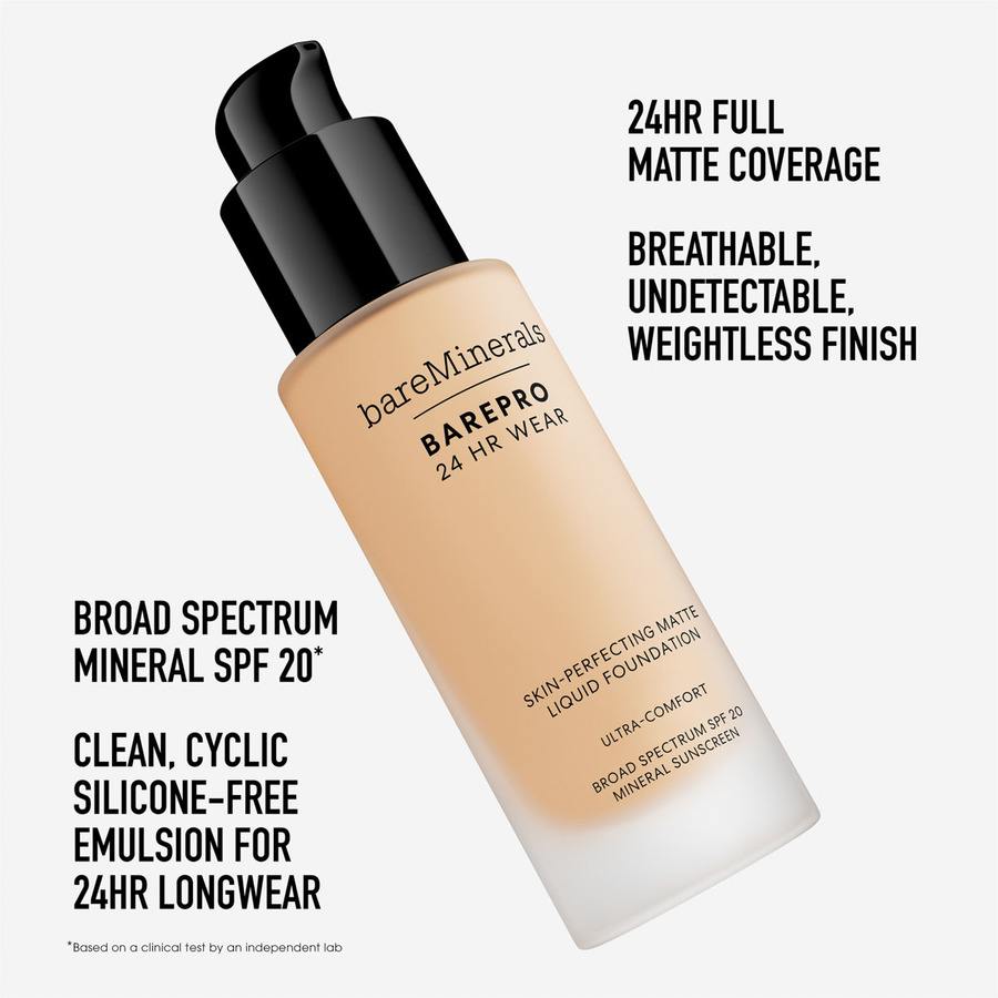 bareMinerals BAREPRO 24H Matte Comfort Liquid Foundation Deep 51 Warm 30ml