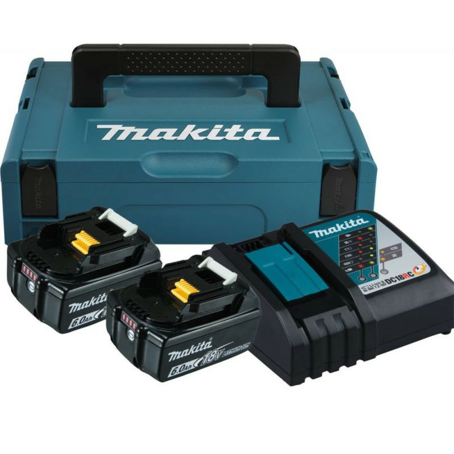Makita 198116-4 18V Li-Ion accu starterset (2x 6,0Ah) in Mbox