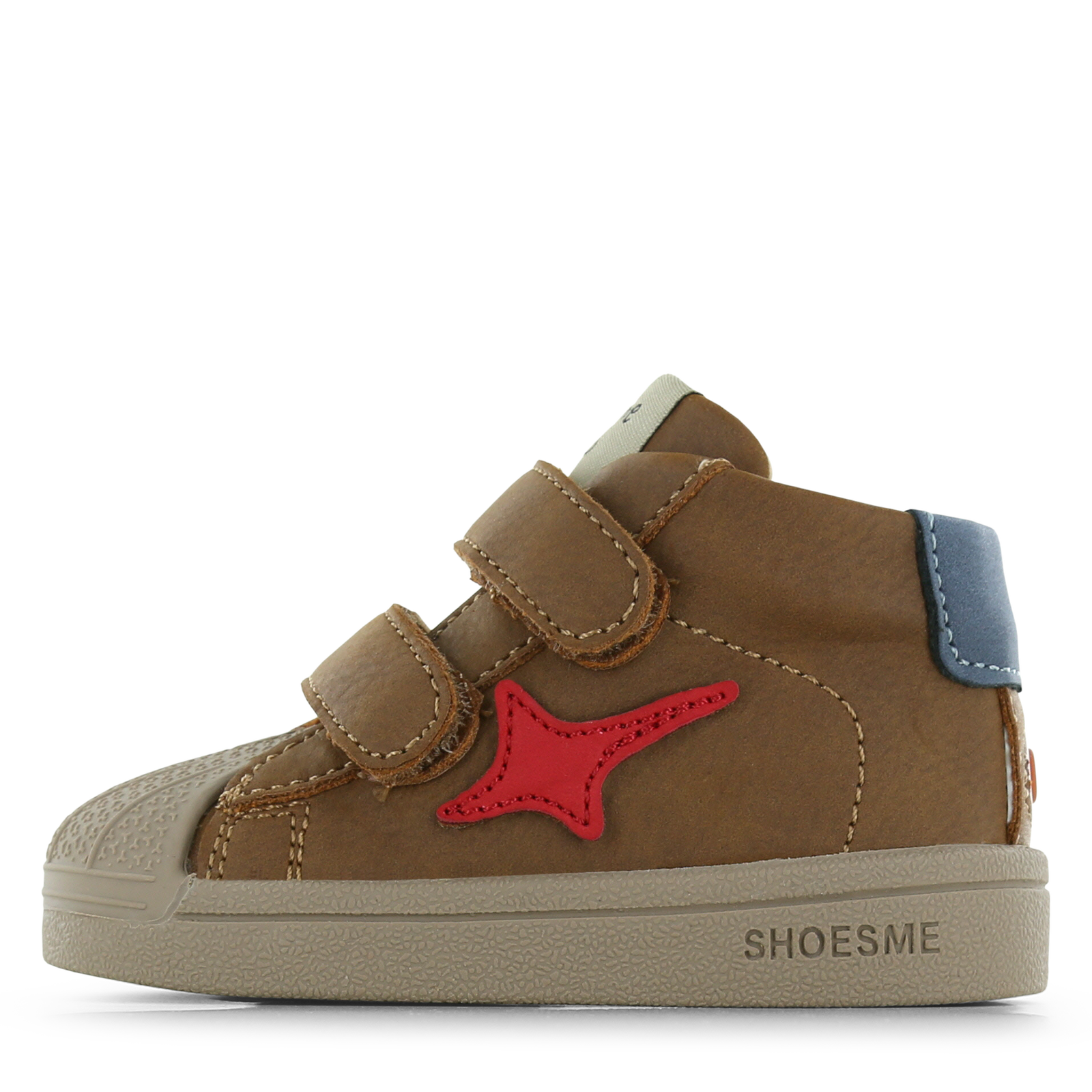Shoesme hoge cognac sneaker met stootneus Microfiber nubuck | Sale