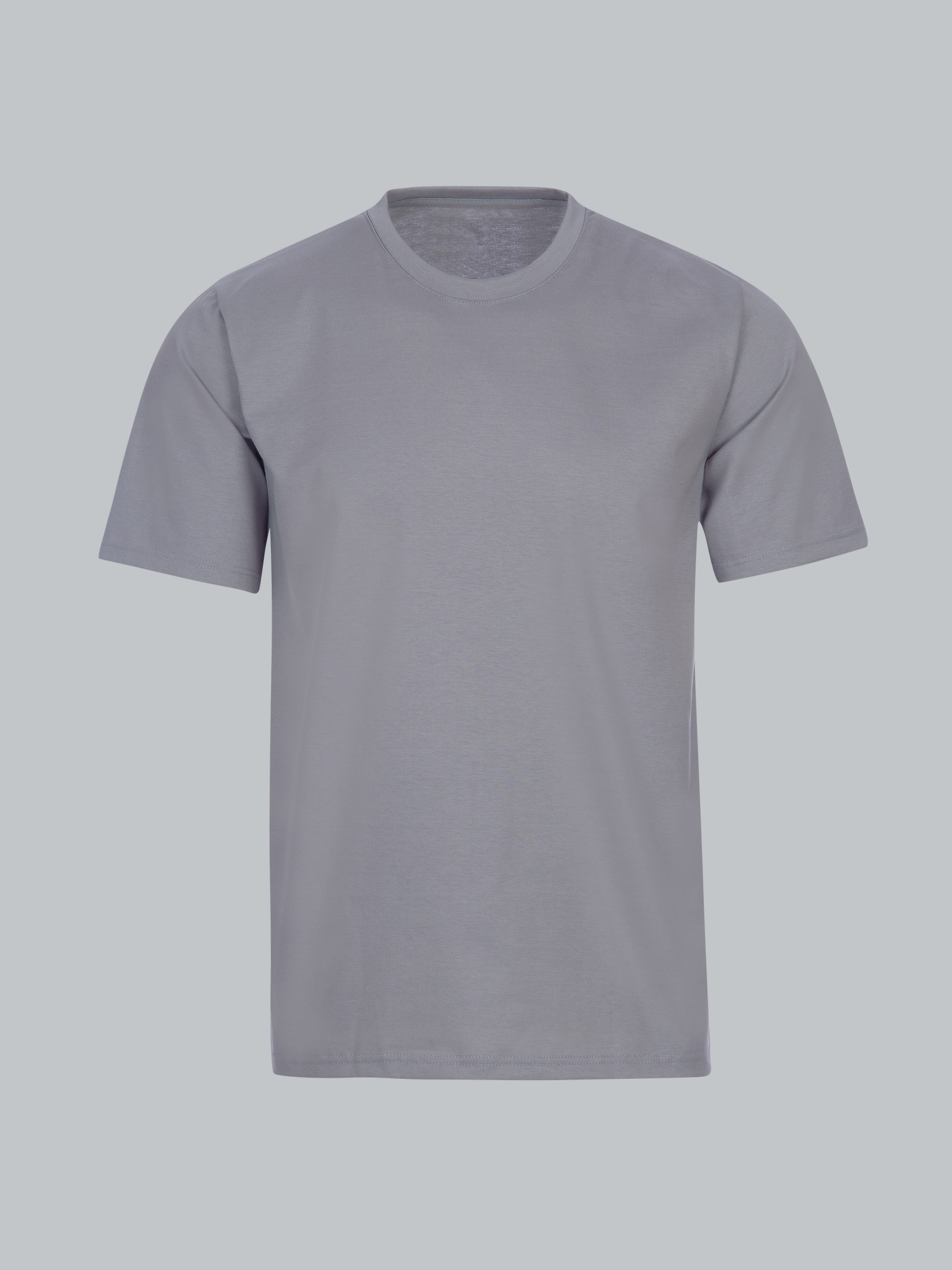 T-Shirt DELUXE Baumwolle Cool-grey