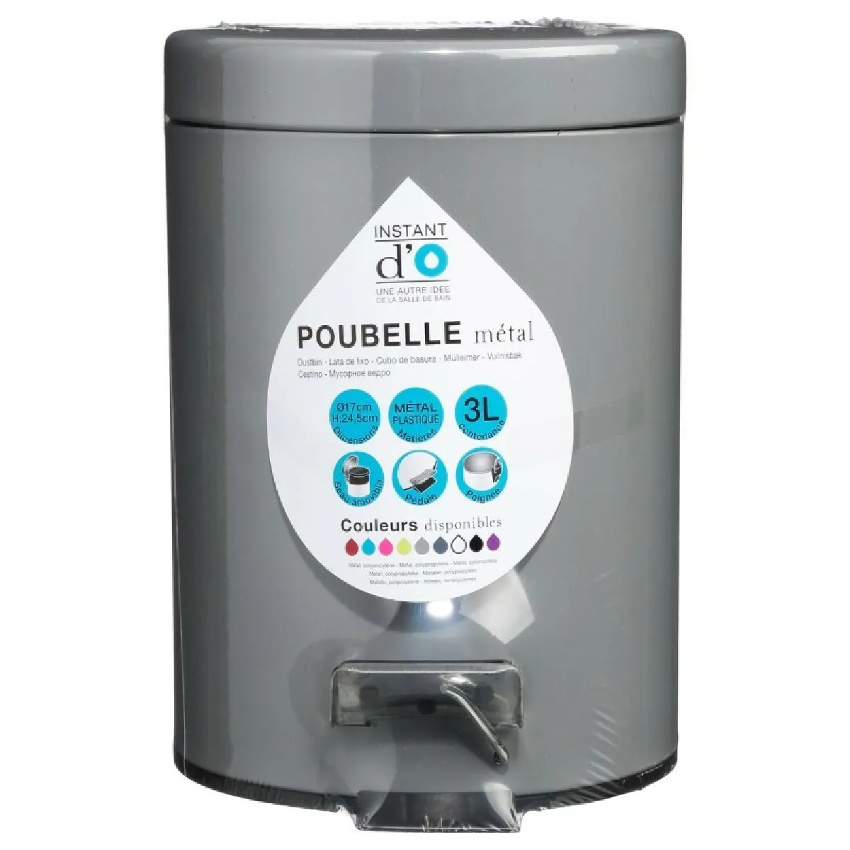 Poubelle Gris 3L - Générique