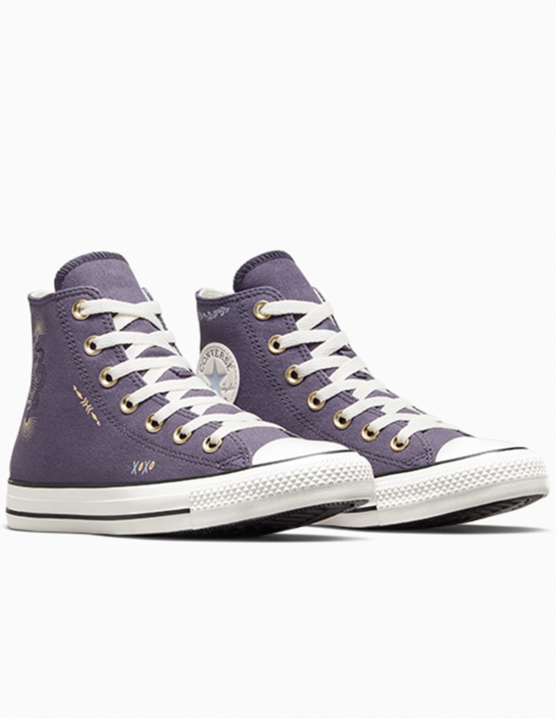 converse Sneakers montantes femme ctas hi dark violet/motifs