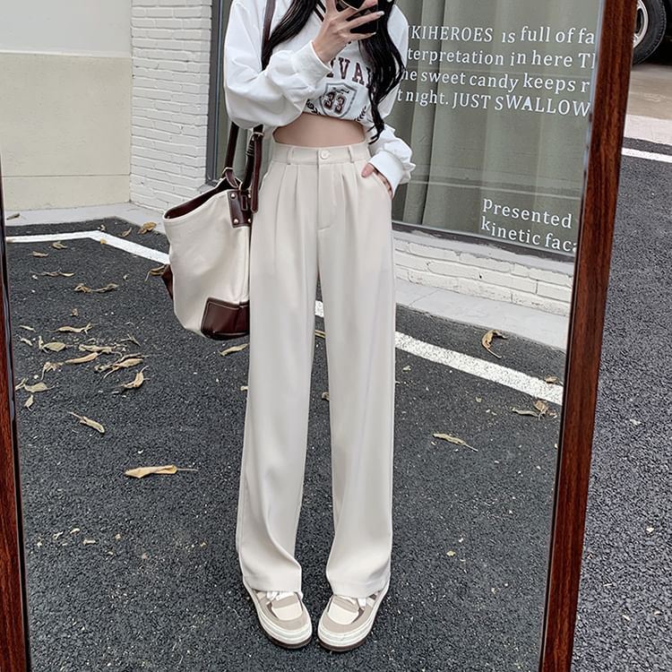 Moon City - Wijde broek met hoge taille