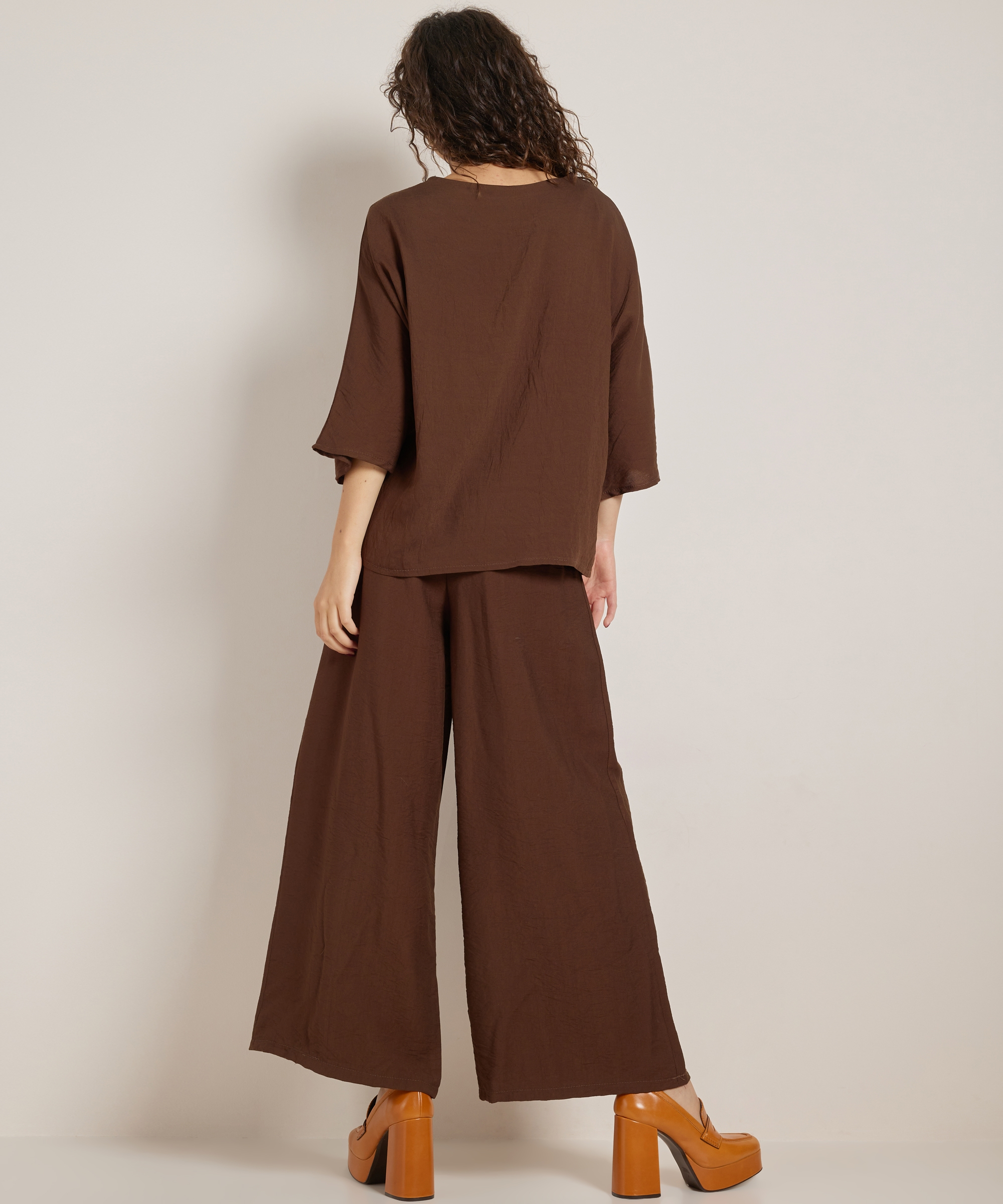 wide fit set: top met broek