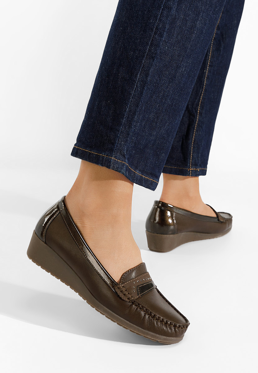 Mocassins femme kaki Elouise