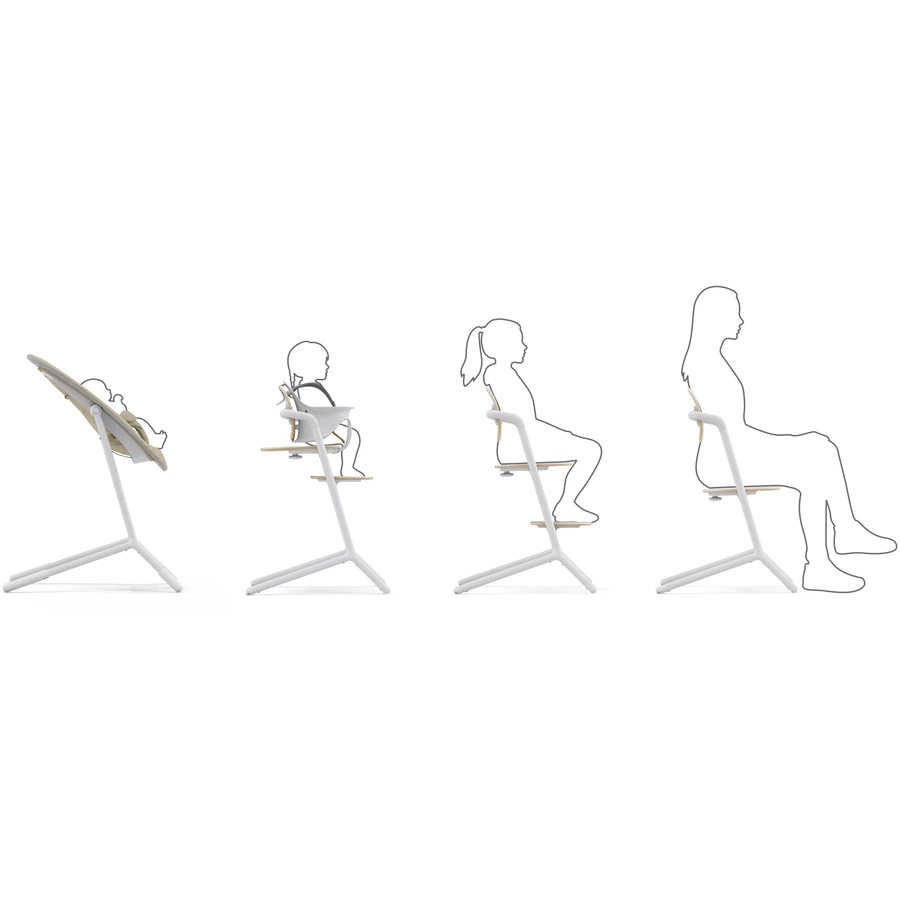 cybex GOLD Hochstuhl Lemo 3 in 1 Set Sand White