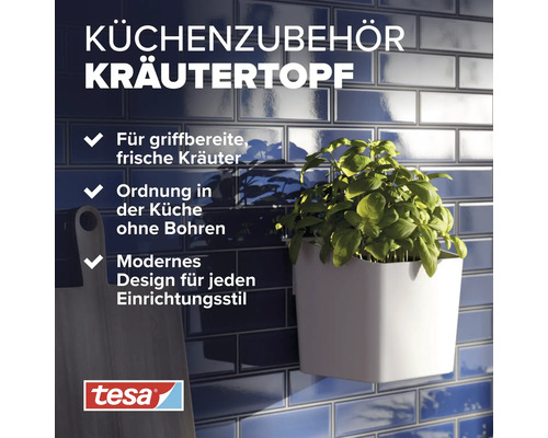 Tesa witte kruidenpotset 70024-00000-00