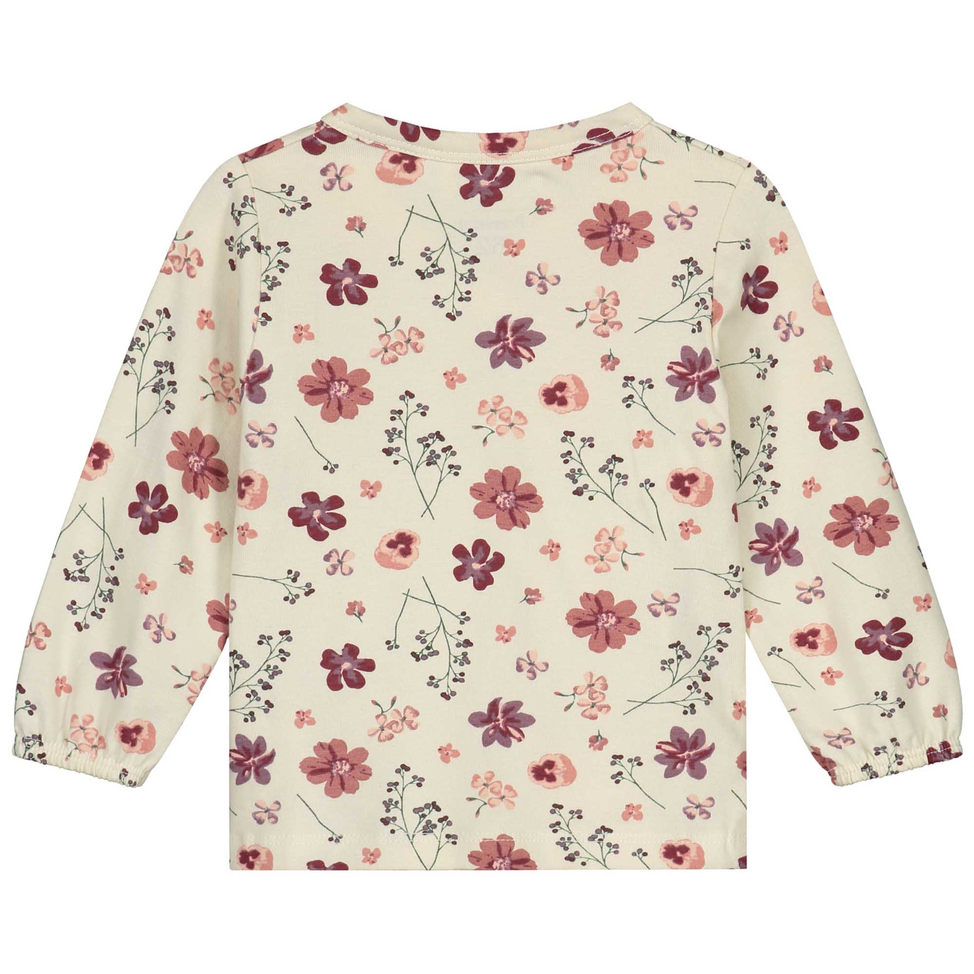 Prénatal newborn overslagshirt lange mouwen all over print beige