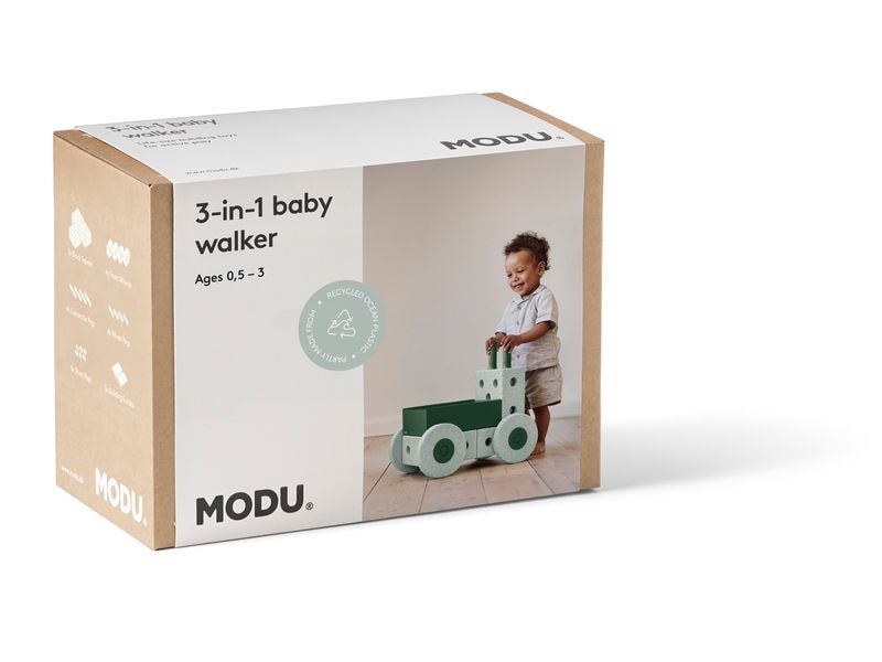 MODU 3-in-1 Baby Walker Ocean Mint / Forest Green 3-in-1-Lauflernwagen