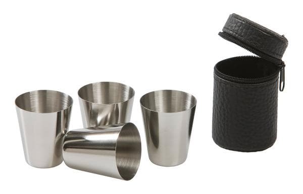 Snapsglass - Glass til Snaps - 4-Pak Rustfritt