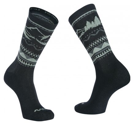 Chaussettes Northwave Core Noir/Vert Clair