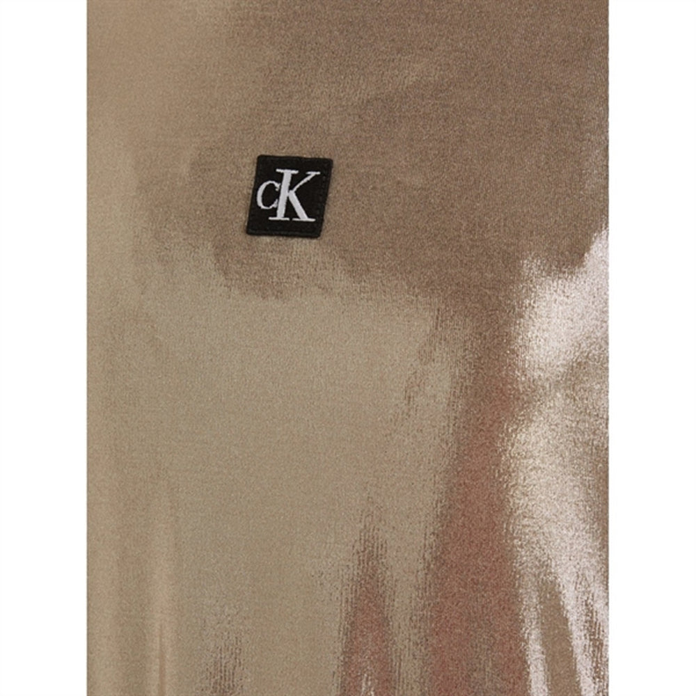 Metallic Coated Kjole Frosted Almond