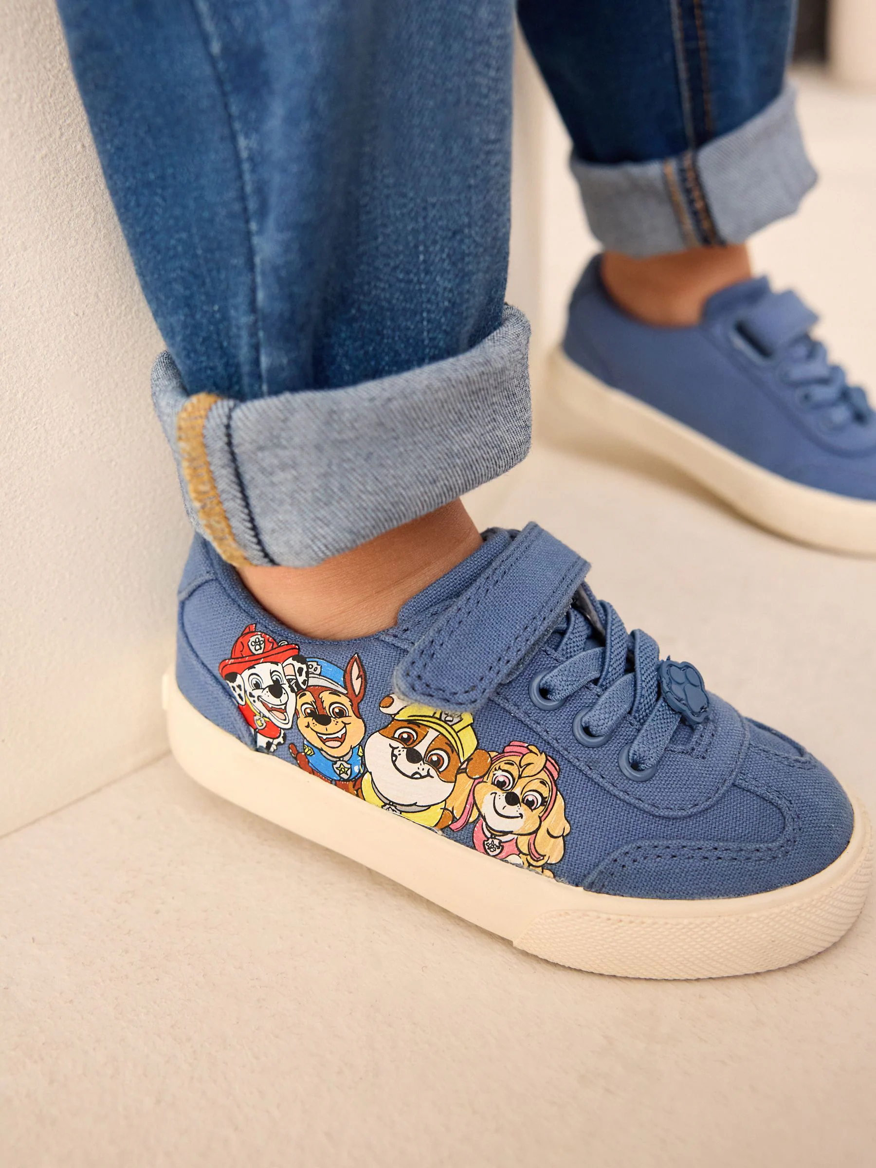 Blauw - Paw Patrol sneakers met klittenband en elastische veters