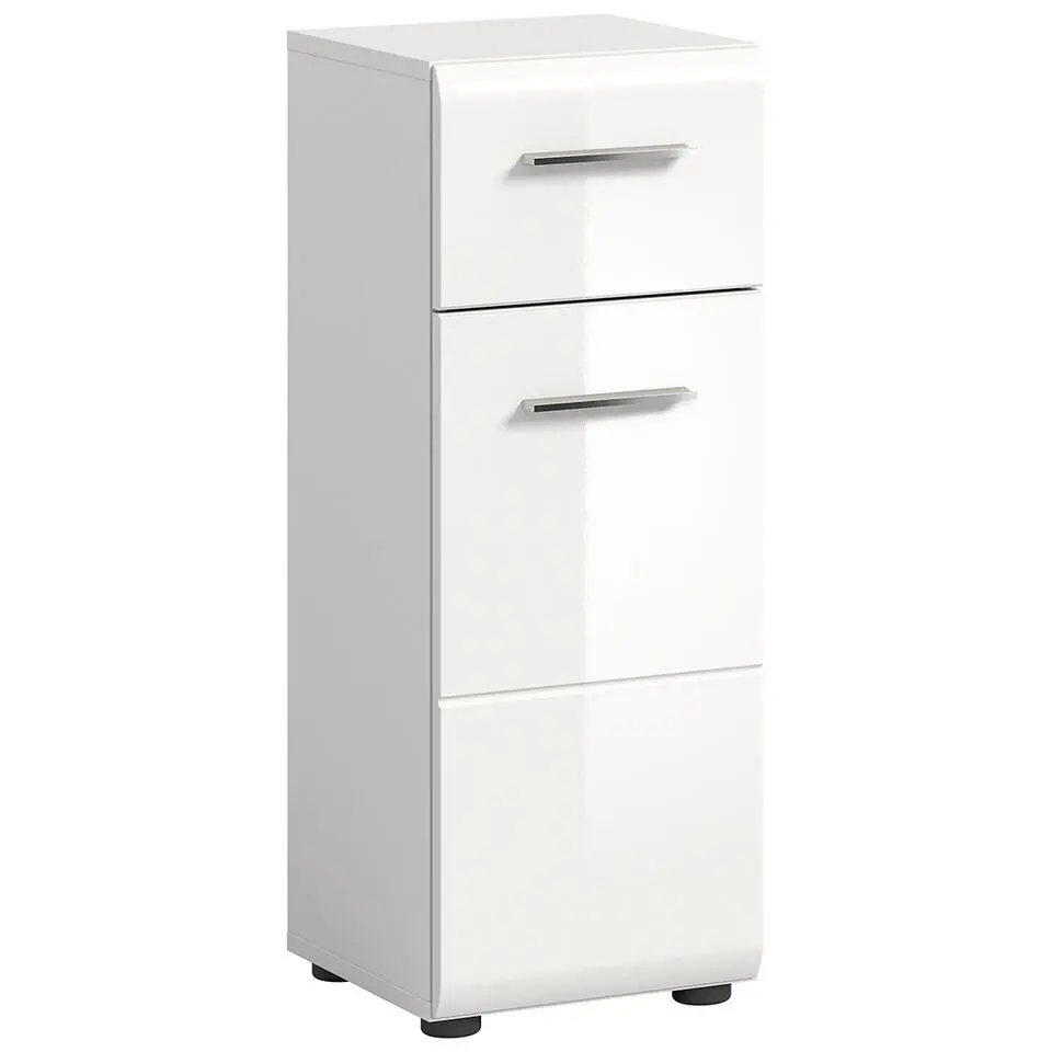 Hioshop Ice badkamerkast 1 lade 1 deur wit hoogglans