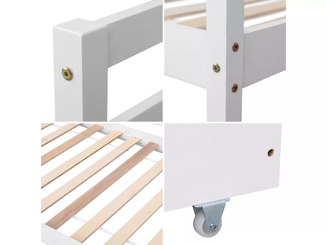 Lit banquette pour enfant 190x90cm avec tiroirs JULES - HAPPY GARDEN