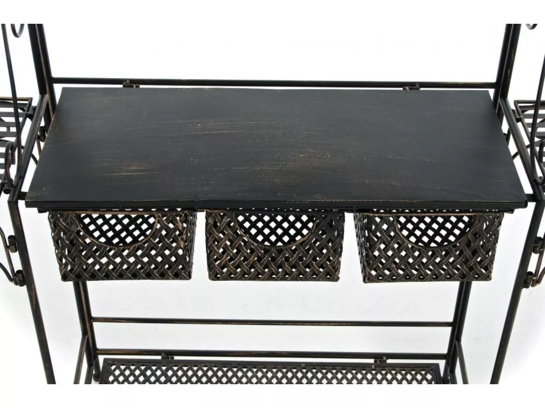 Étagères sur pied - Métal - 94 x 30 x 149cm - Bronze - Shine