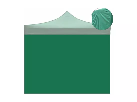 Housse latérale imperméable verte 3x2m pour tonnelle pliable 3x3m
