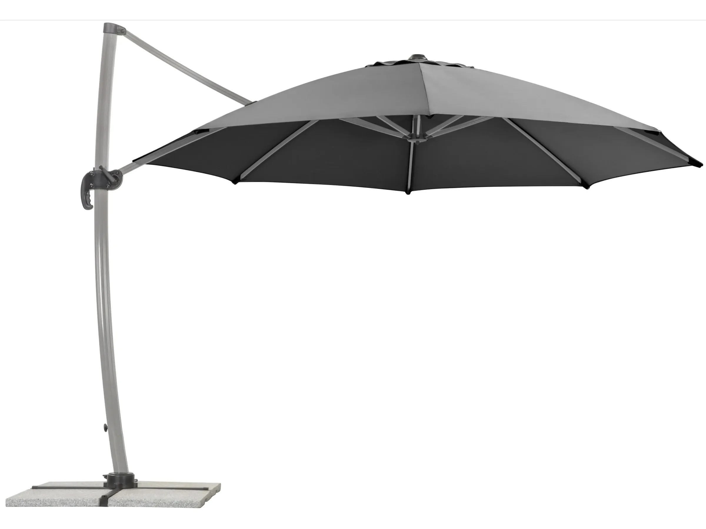 Schneider Schirme Ampelschirm Rhodos Ø 350 cm Anthrazit mit Kurbelmechanik