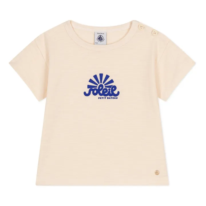 Petit Bateau T-shirt Moom Soleil | Ecru