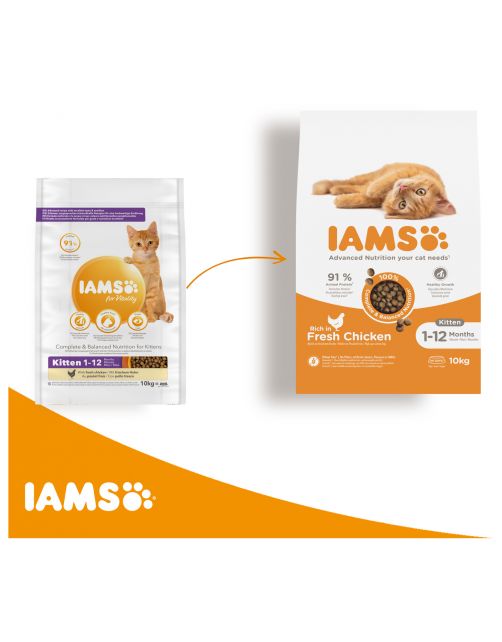 Iams Kitten & Junior Kip - Kattenvoer