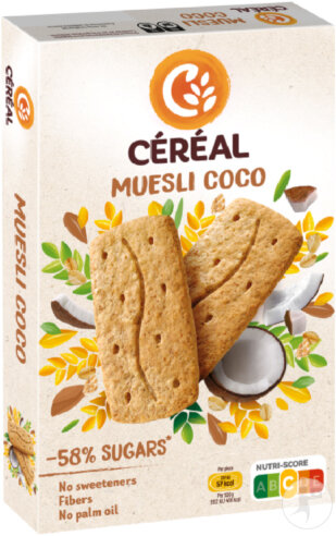 Céréal Biscuits Muesli Coco Moins De Sucres Sans Édulcorants 200g