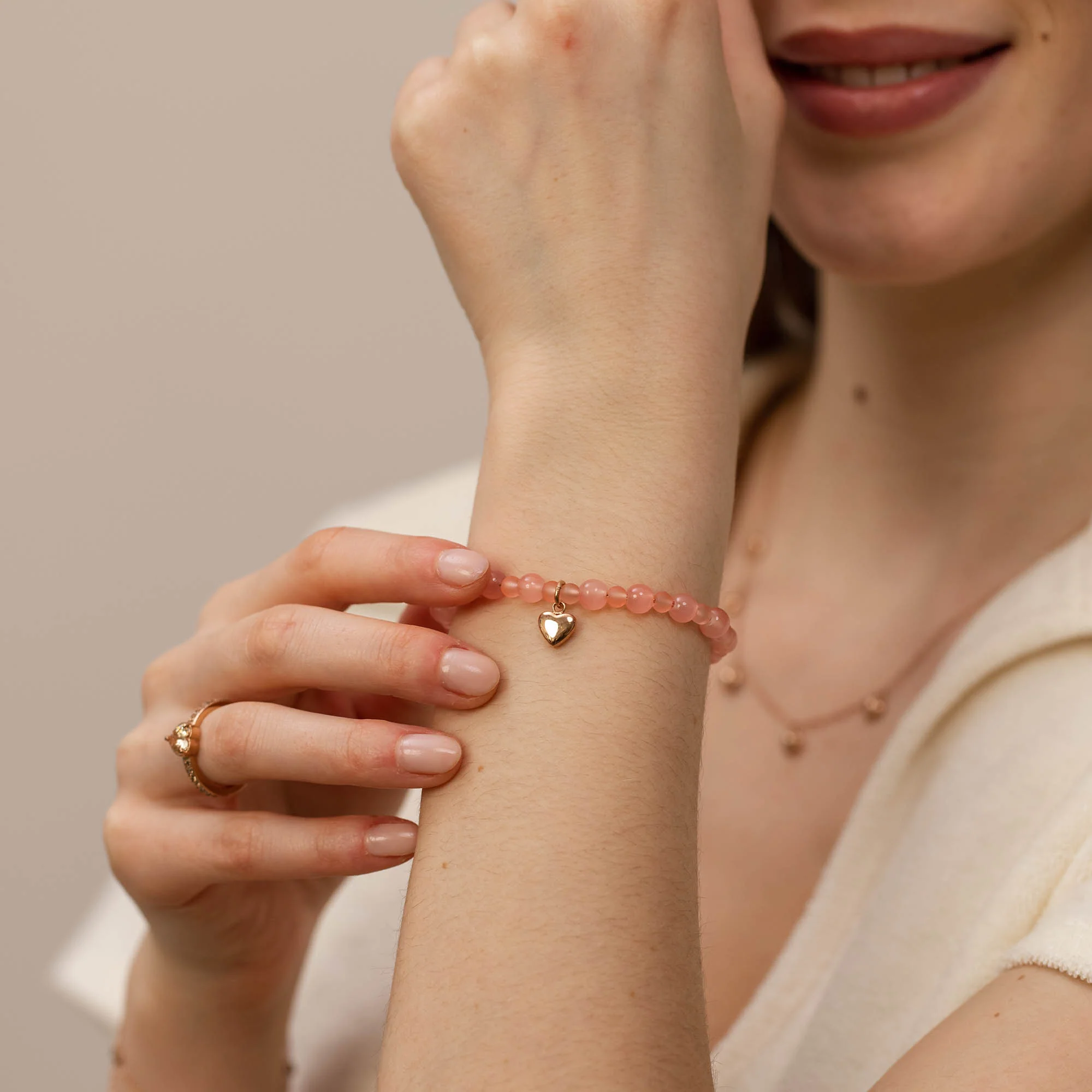 Peachy Heart Armband - PURELEI