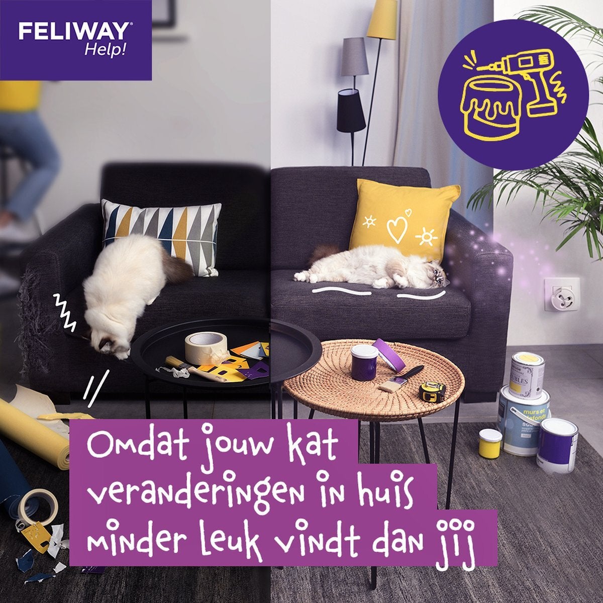 Feliway Help! Anti stress diffuser + cartridge