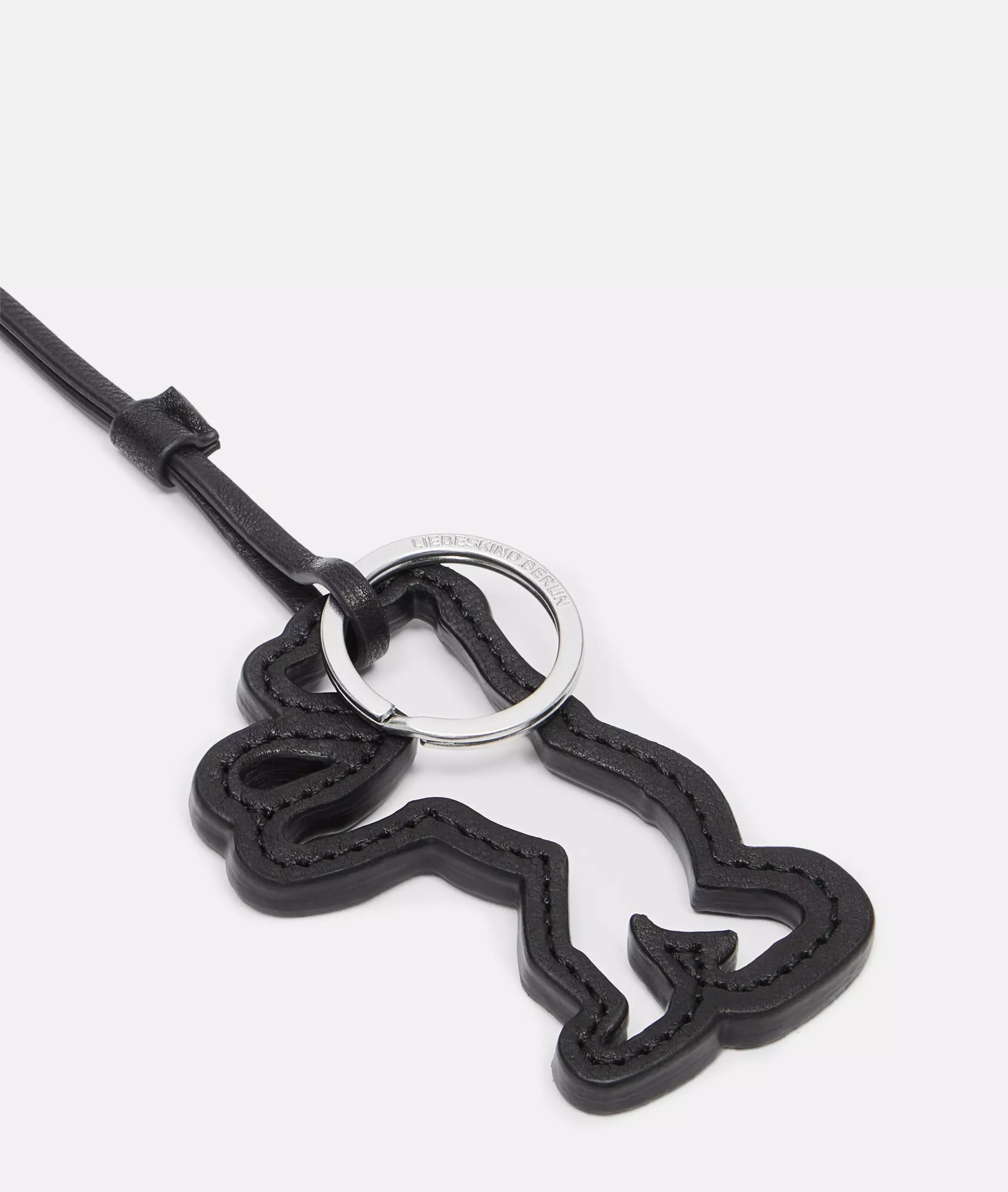BEAR-LIN Keyring Key chain with a long leather strap