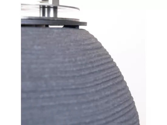 Brasero de jardin cheminée au bioéthanol pour intérieur et extérieur BOTTICELLI Fonte Grise d.40 x h54