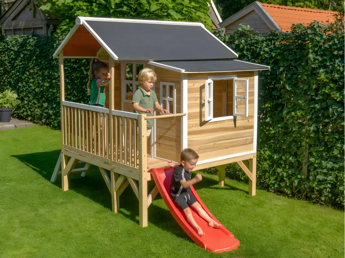 Maisonnette en bois pour enfants Loft 350 Naturel - Exit Toys