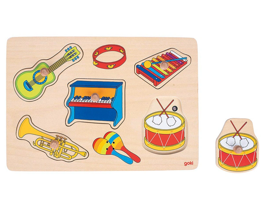 Steckpuzzle MUSIKALIEN mit Sound 5-teilig in bunt
