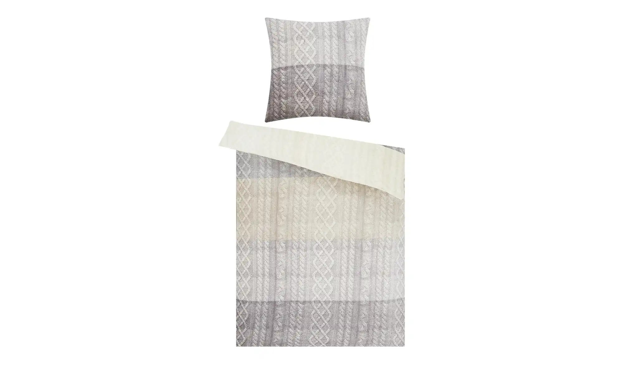 levelone Flanell-Fleece Bettwäsche Knitted