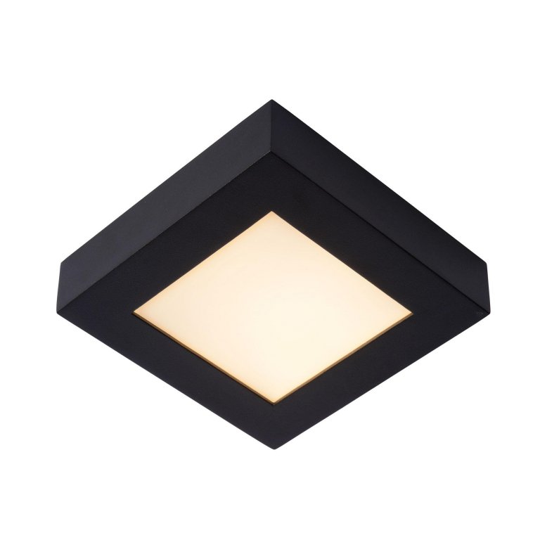 Lucide Brice 22 plafondlamp LED badkamer IP44 vierkant zwart