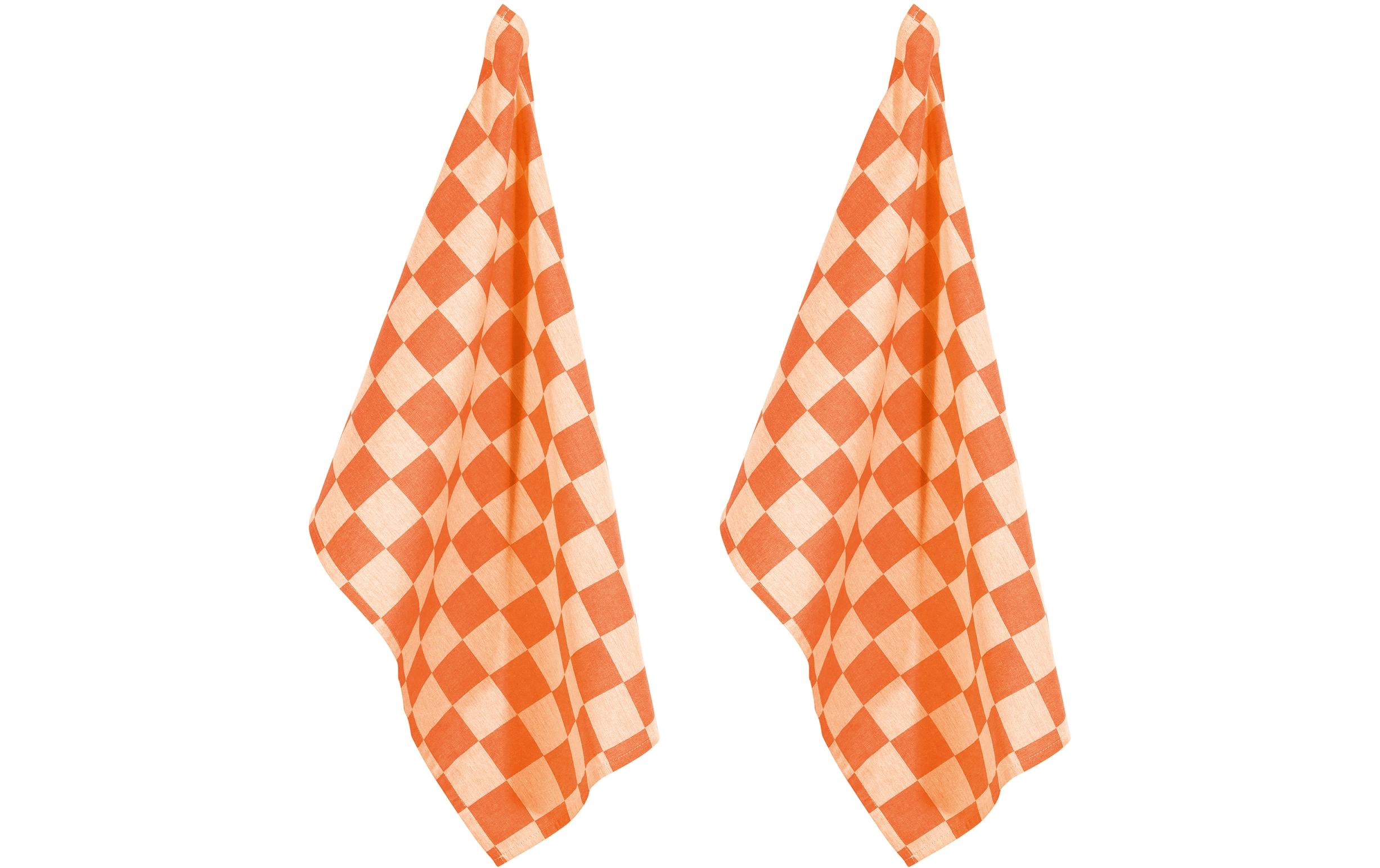 Geschirrtuch-Set Chess 2 Stück, OrangeKüchentücher-Set