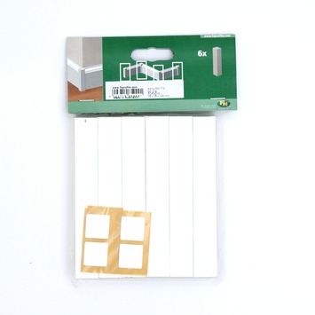 Hoekstuk MDF Wit 12,2 cm 6 Stuks