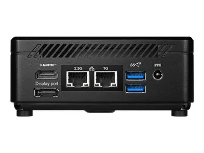 MSI Cubi 5 12M 002EU - Mini PC Core i5 1235U / op til 4.4 GHz - RAM 8 GB - SSD 512 GB - NVMe - Intel Iris Xe Graphics - IEEE 802.11ax (Wi-Fi 6E), Bluetooth 5.3, Gigabit Ethernet, 2.5 Gigabit Ethernet - Win 11 Pro - skærm: ingen - sort