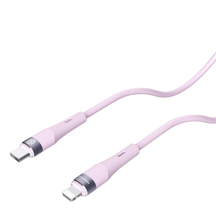 (1.2m) 27W USB C auf Lightning Silikon Ladekabel Fast Charge Datenkabel - Lila