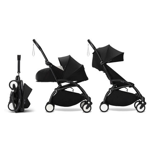 Poussette YOYO 3 Pack 0+ et 6+ Noir / Cadre Noir - STOKKE