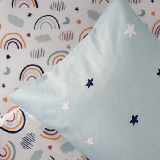 Parure de lit couette + taie   Rainbow        100 x 140 cm   de               Petit à petit