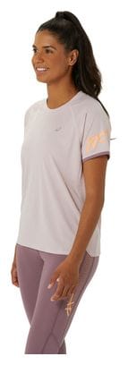 Maillot manches courtes Asics Run Icon Rose Femme
